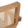 609989 Silla con reposabrazos diseño nórdico vintage madera y ratán con asiento tapizado