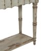610037 Consola de gran tamaño diseño rústico vintage madera beige acabado desgastado