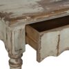 610037 Consola de gran tamaño diseño rústico vintage madera beige acabado desgastado