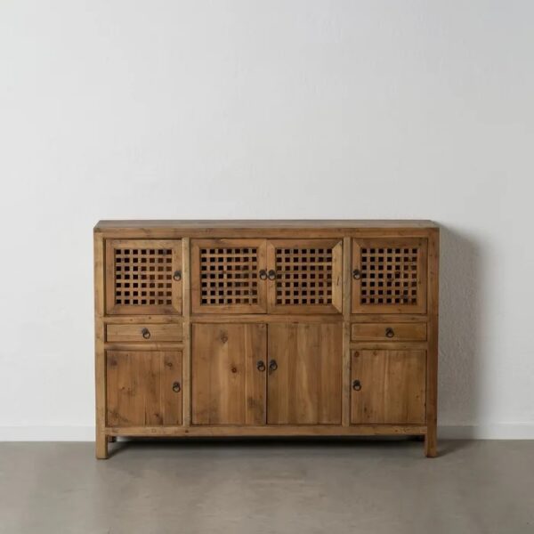 610040 Aparador diseño rústico oriental madera reciclada natural puertas celosía