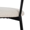 610220 Silla de diseño moderno metal negro y tapizado beige