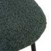 610221 Silla de diseño moderno metal negro y tapizado verde