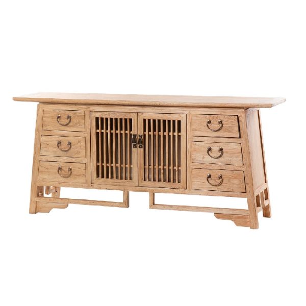 901010 Aparador de diseño oriental PADANG madera reciclada acabado natural