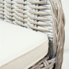 920073-PAT Sillón diseño vintage AMBERES ratán trenzado pátina blanco