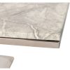 937009 Mesa de centro diseño Art Decó NORILSK mármol artificial gris y acero inoxidable dorado y plata