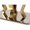 937009 Mesa de centro diseño Art Decó NORILSK mármol artificial gris y acero inoxidable dorado y plata