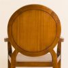 940055-BAS Silla con reposabrazos diseño vintage madera acabado natural