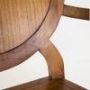 940055-BAS Silla con reposabrazos diseño vintage madera acabado natural