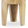 9470101 Mesa auxiliar redonda diseño rústico tronco madera de suar