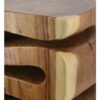 9470106 Mesa auxiliar cuadrada diseño rústico 30 tronco madera de suar formas curvas zig zag