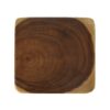 9470106 Mesa auxiliar cuadrada diseño rústico 30 tronco madera de suar formas curvas zig zag