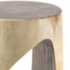 9470107 Mesa auxiliar redonda diseño rústico 30 tronco madera de suar