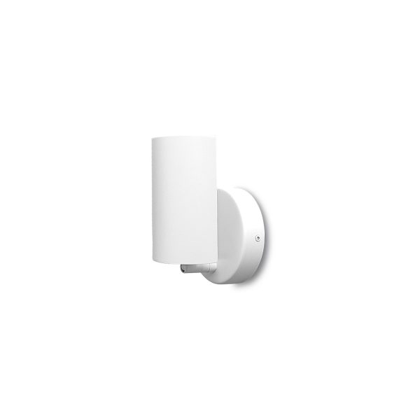 MB2251-WH Aplique lámpara de pared diseño moderno 18 metal blanco pantalla curvada