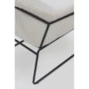10779 Sillón butaca diseño moderno metal negro y tapizado bouclé blanco