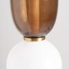33422 Lámpara de techo diseño vintage Art Decó MICAH 238 hierro dorado y cristal blanco, marrón y verde