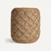 33459 Puff de diseño rústico vintage ELGIN yute natural