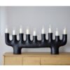 34JE23286 Escultura candelabro diseño moderno 147 aluminio color negro con soporte para 9 velas