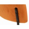 703104 Silla diseño vintage metal negro y tapizado terciopelo naranja y marrón