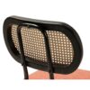 703123 Silla diseño vintage metal negro con asiento tapizado rojo y respaldo rejilla