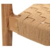 940189 Silla diseño rústico vintage madera de teka y asiento de cuerda trenzada color natural