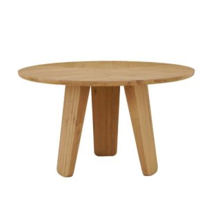 HELSINKI Mesa de comedor diseño nórdico moderno 130 madera de roble natural 3 patas