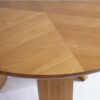 HELSINKI Mesa de comedor diseño nórdico moderno 130 madera de roble natural con 3 patas