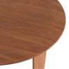 LEILA Mesa de centro redonda diseño moderno 70 madera de teka patas rectas
