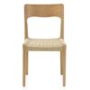 10873/1 Silla diseño nórdico vintage madera de fresno natural y asiento cuerda trenzada