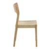 10873/1 Silla diseño nórdico vintage madera de fresno natural y asiento cuerda trenzada