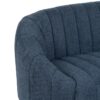 610228 Sofá de diseño vintage 146 formas redondeadas tapizado azul costuras verticales