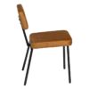 610337 Silla de diseño moderno acero negro y tapizado mostaza