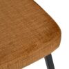 610337 Silla de diseño moderno acero negro y tapizado mostaza