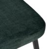 610338 Silla de diseño moderno acero negro y tapizado verde