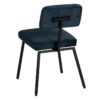 610339 Silla de diseño moderno acero negro y tapizado azul