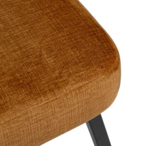610349 Sillón de diseño moderno acero negro y tapizado mostaza