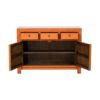 BE894 Aparador diseño rústico oriental 120 madera naranja con desgastes