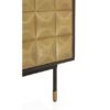 10836 Aparador diseño Art Decó 170 madera wengue y puertas metal dorado con volúmenes