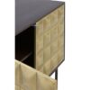 10838 Aparador diseño Art Decó 85 madera wengue y puertas metal dorado con volúmenes