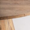 34080 Mesa de comedor redonda diseño rústico MERSCH 150 madera de acacia natural