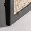34427 Cuadro de diseño moderno CELSO yute y algodón marco madera negro