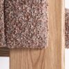 34460 Silla de diseño moderno CLUNY madera de roble y tapizado marrón