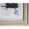 34SI24012 Cuadro abstracto TEXTURA AZUL NEGRO N2 110x150 doble marco madera con lino