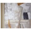 34SI24461 Cuadro abstracto OCRE N1 110x150 tonos cálidos y doble marco madera con lino