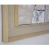 34SI24462 Cuadro abstracto OCRE N2 110x150 tonos cálidos y doble marco madera con lino