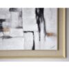 34SI24592 Cuadro abstracto TEXTURA BLANCO NEGRO N2 110x150 doble marco madera con lino