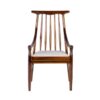 654500 Silla con reposabrazos diseño clásico madera de teka y asiento tapizado