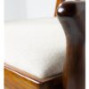 654500 Silla con reposabrazos diseño clásico madera de teka y asiento tapizado