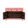 BE897 Aparador diseño vintage oriental 120 madera rosa con desgastes