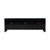 BE902 Mueble de televisión diseño vintage oriental 180 madera negro con desgastes