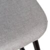 611026 Taburete alto diseño moderno patas metal negro y tapizado gris claro